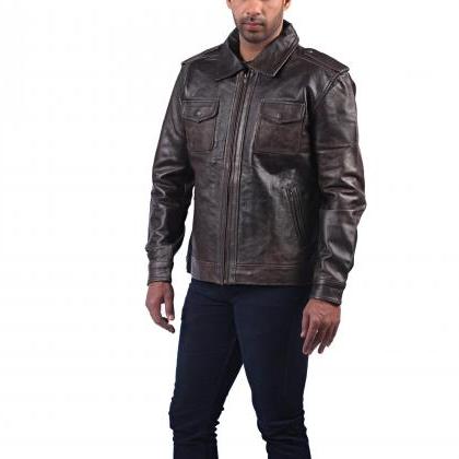 Motorbike Jackets Retro Look Bomber Quilted Brown..